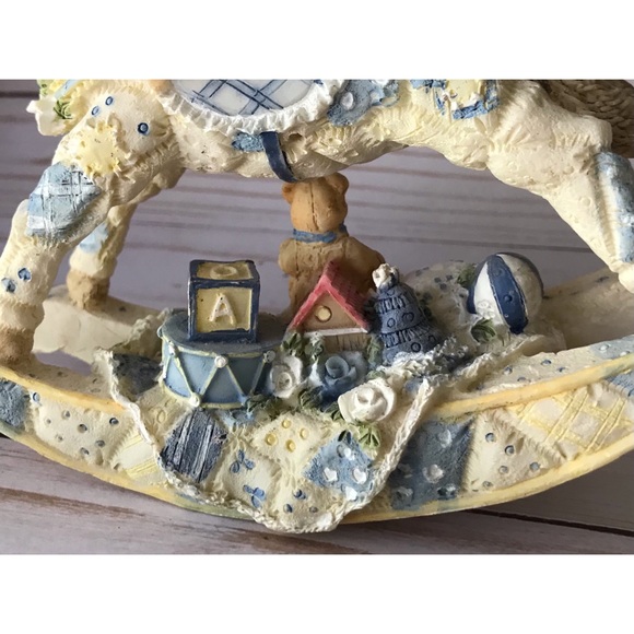 Trippie’s Bears on a Rocking Horse Ceramic Figurine - Picture 5 of 7